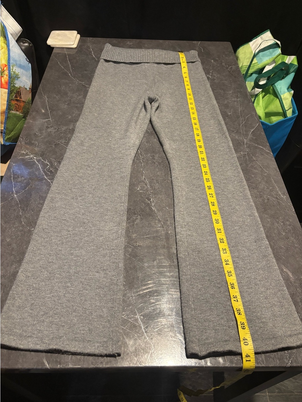 Aeropostale Gray Flare Knit Leggings